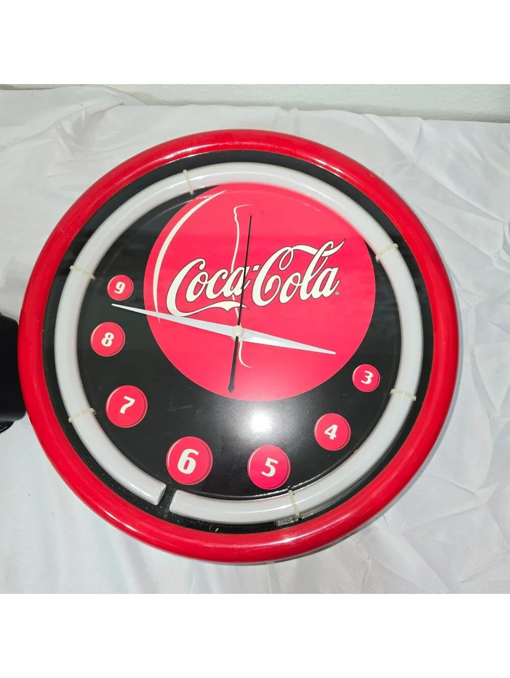 Vintage Coca-Cola Collectible Plasma Light Wall Clock – Working With AC Adapter